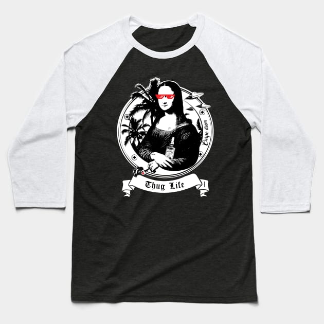 Mona Thug Life Baseball T-Shirt by KOMPLO